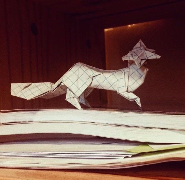 An+origami+fox+by+Tan+Vu.