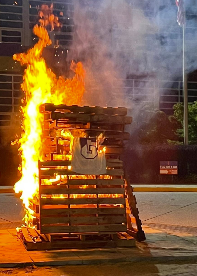 DeMatha burns Gonzaga merch at bonfire