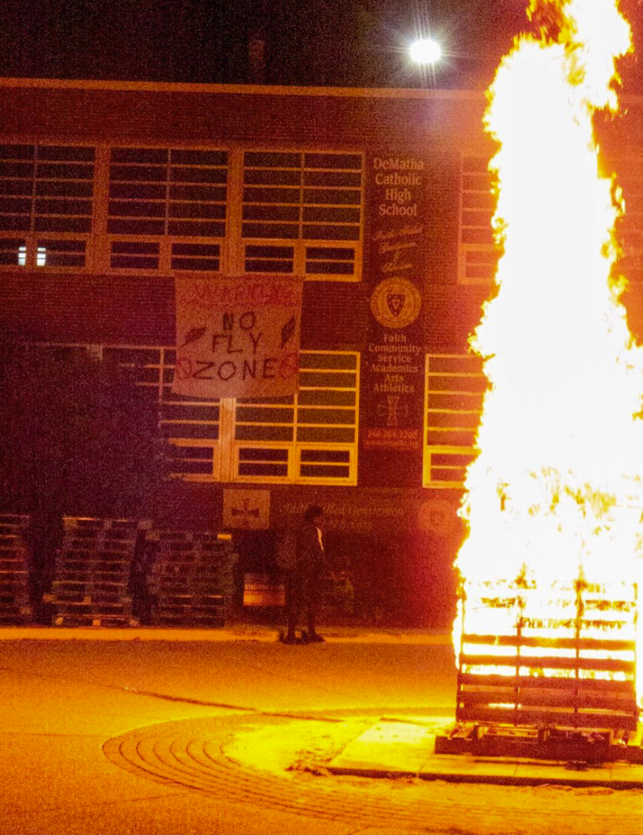 DeMatha Catholic Prepares For Homecoming Bonfire Amidst Construction