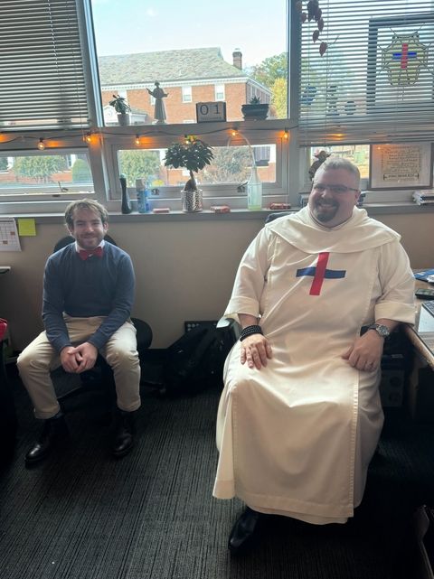 Fr. Josh and Mr. Snashall in CMO office